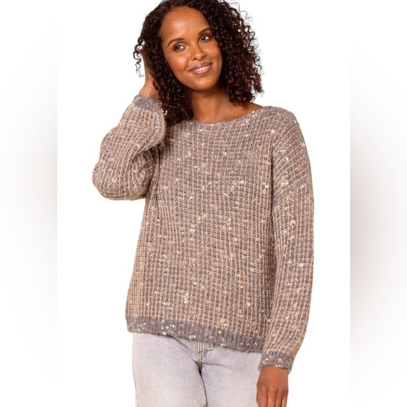 𝅺PINK Martini The Rachel Sweater- Beige - Picture 1 of 10